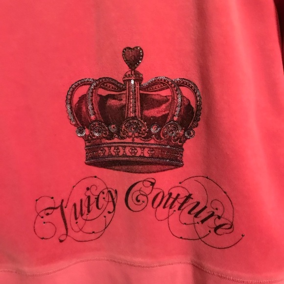 Juicy Couture Tops - JUICY COUTURE Pink Hooded Sweatshirt Size Large
